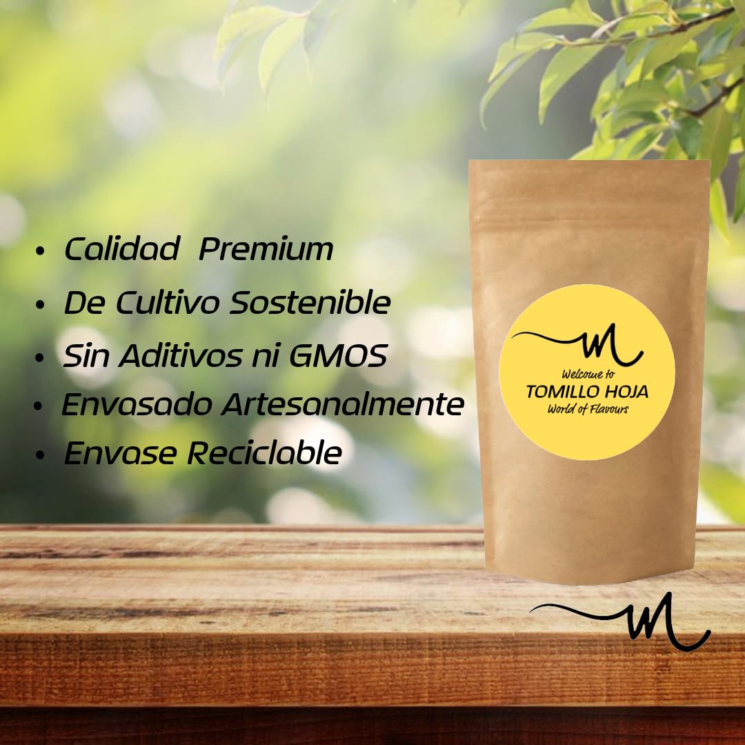 Tomillo Hoja Seco- Tomillo para infusiones y Te- Hojas de tomillo para Aceite de Tomillo- Especias para Hierbas de Provenza- Especies para hacer pizza, ensalada, Tomillo Vegano- Tomillo 100% Natural