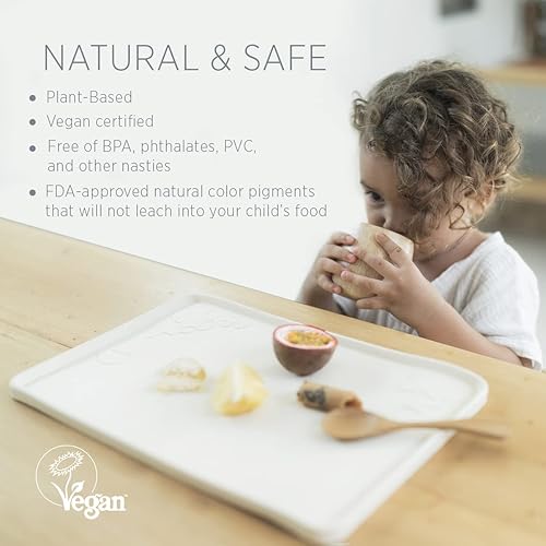 Miniatura 3 de HEVEA Mantel individual de goma natural para niños, alternativa a la silicona y el plástico con material reciclado, seguro para niños con divertidos
