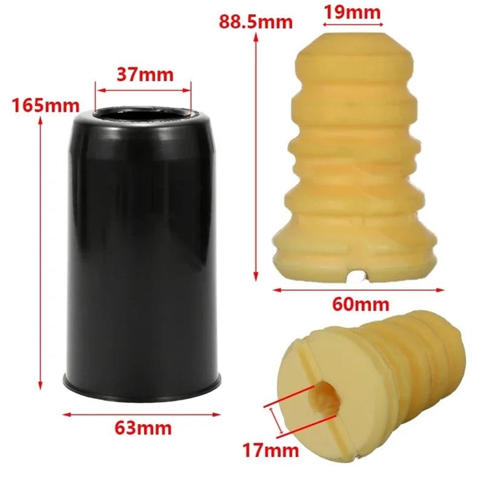 33536767334 Para E81 E82 E88 E90 E91 E92 320d 325 330 335i Parachoques De Suspensión Trasera De Coche Amortiguador De Goma Tope Amortiguadores para coche(12Pcs SET)