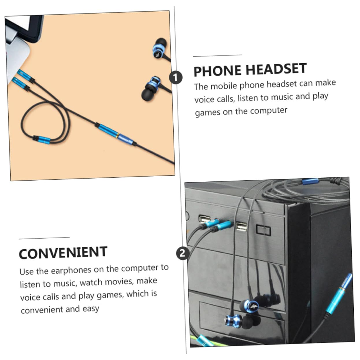 Uonlytech 10stücke Kopfhörer y Splitter Kabel Männlich Weiblich Audioadapter Für Pc Und Laptop Flexibles Und Robust