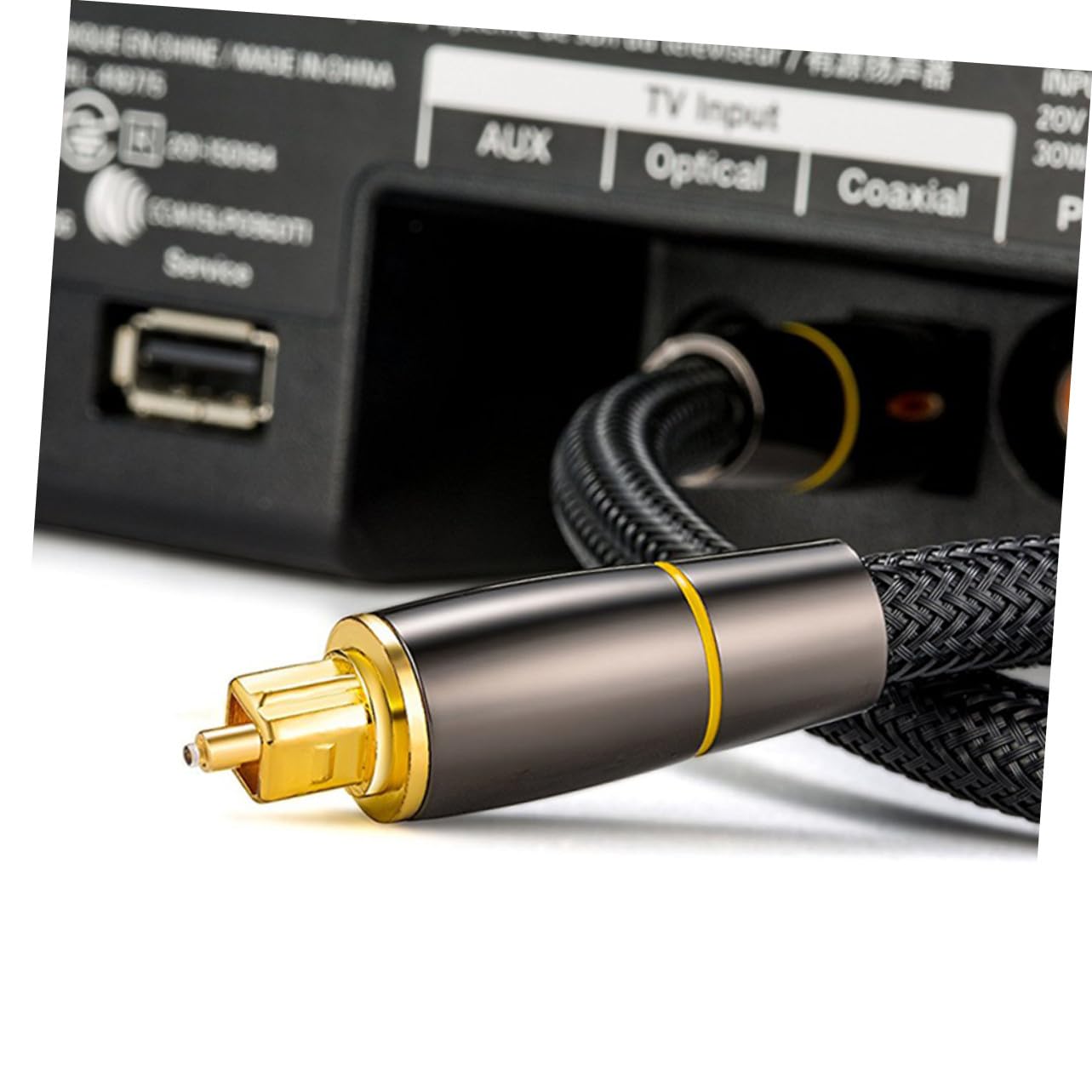 Câble Audio Optique Connecteur Mâle-mâle Transmission Signal sans Perte Installation Plug And Play Facile