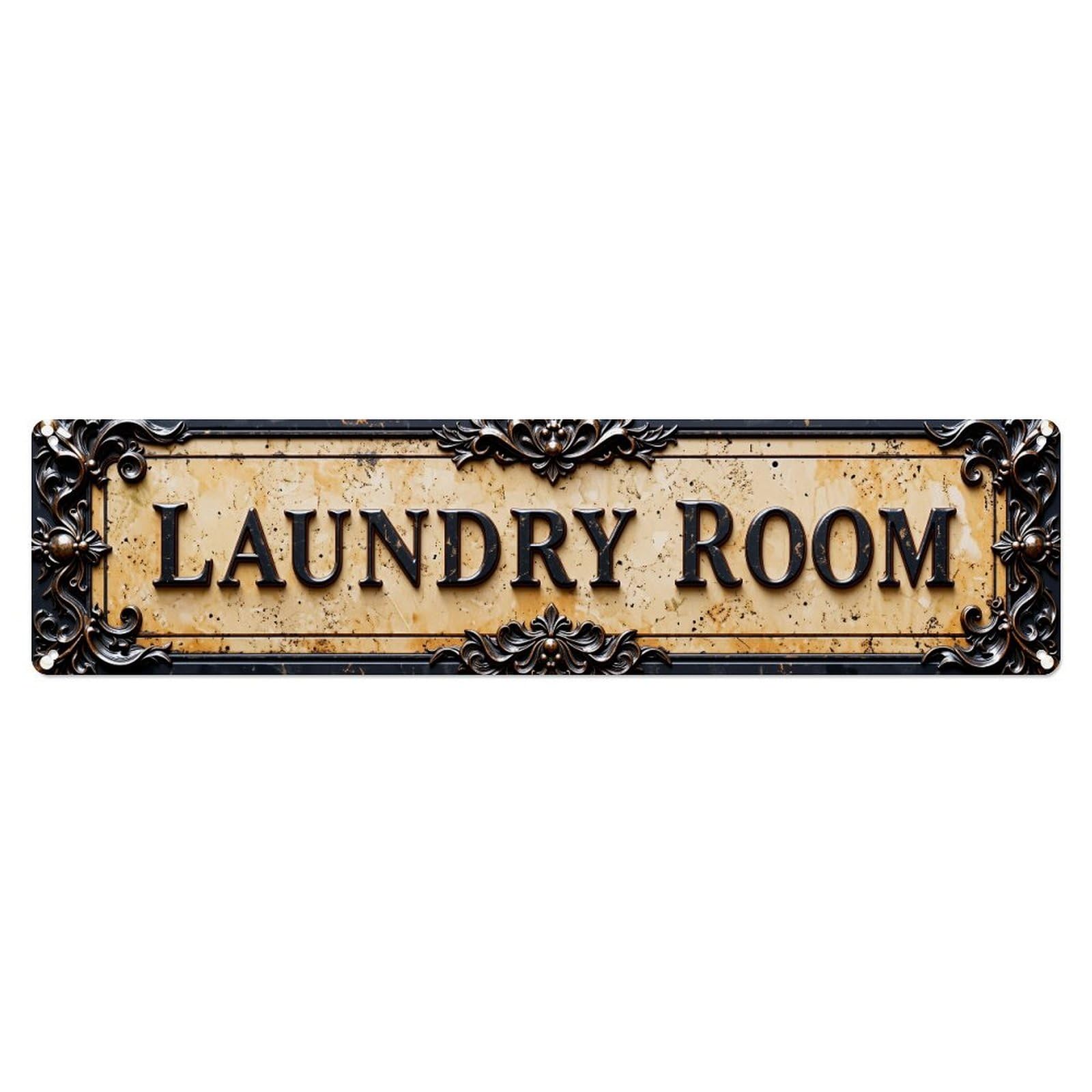 Ornate Metal Sign With Vintage Design Vintage Tin Sign Retro Metal Wall Decor Metal Poster, Home Bar Garage Farmhouse Cafe Wall Art Decoration 4x16Inch