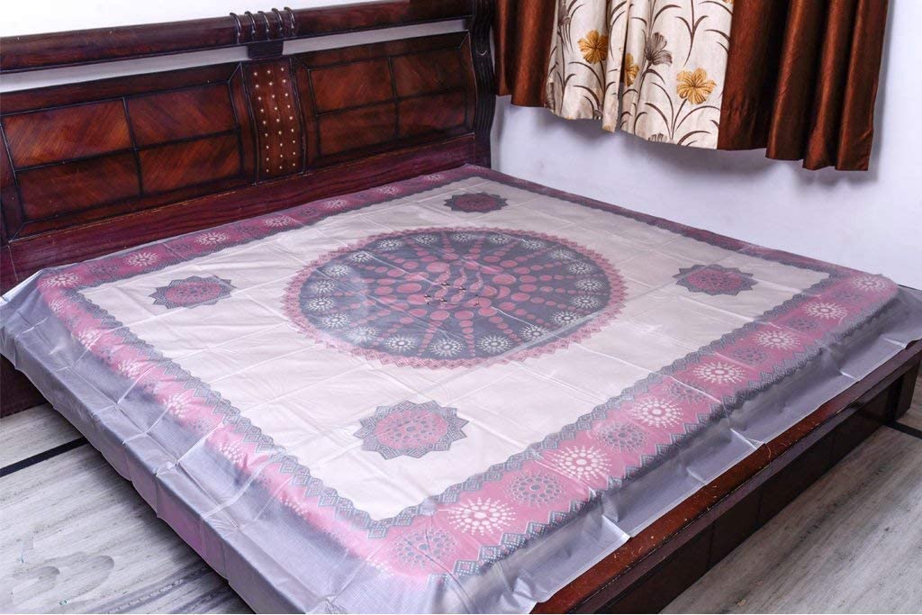 Waterproof Plastic Mattress Protection Sheet for Baby and Adult - Double Bed/King Size - 7.5 x 6.5 feet - Transparent-image-3