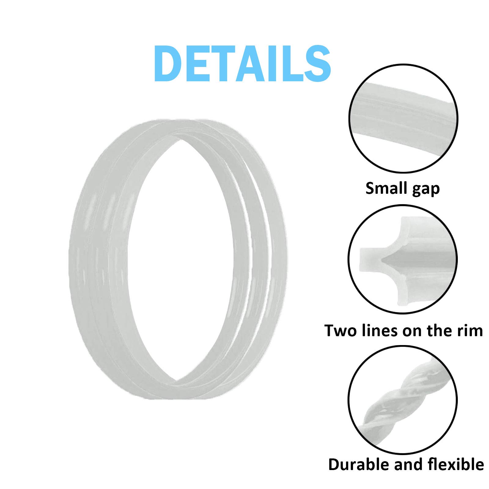 Silicone Sealing Ring Food Grade Gaskets Spare Parts for Still/water distiller/Wine Making Kit 5 Gallon