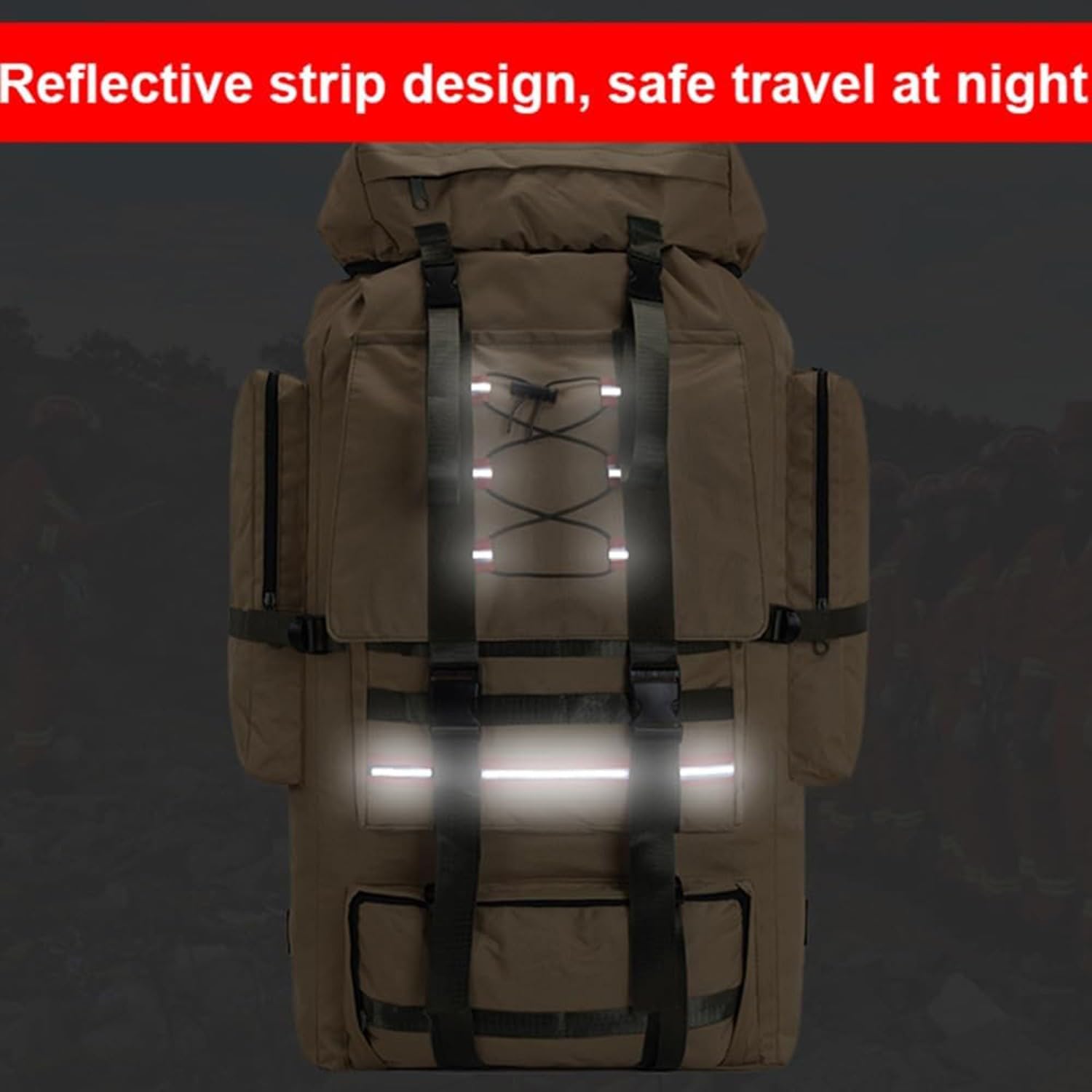 Zaino Da Viaggio Zaino Da 130 Litri, Zaino Da Trekking, Traspirante Leggero Impermeabile Zaino Grande Alpinismo Trekking Campeggio Viaggio Escursionismo Zaino Da Campeggio Borsa