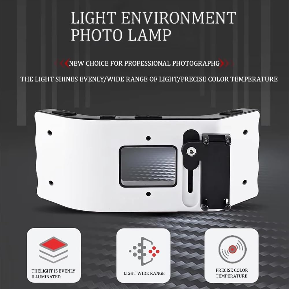 Luz para Fotografía Dental LED 6000-6500K Brillo Ajustable con Soporte Universal