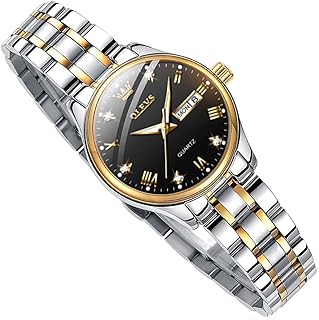 Stainless Steel Watch Men&Women,Fashion Casual Watch,Luxury Watch,Quartz Watch Men/Women,Date Day Watch,Dress Watch,Waterproof Watch,Luminous Steel Watch Men/Women,OLEVS Watch,Business Watch
