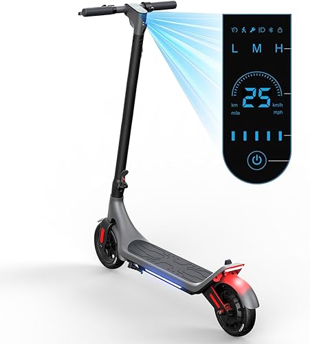 Miniatura 9 de Scooter eléctrico inteligente  Rango máximo de 15.518.6 millas, neumático de 9 pulgadas, potencia de 15.5 mph por motor de 250 W350 W, 220250265