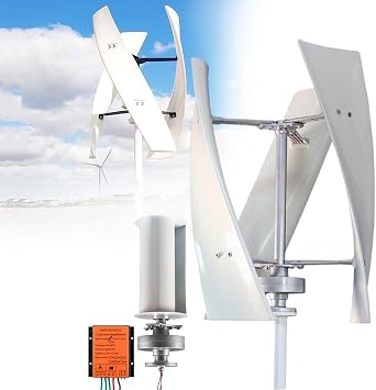 Vertical Wind Turbine,3 Blades Low Noise,5000w/9000w Windmill Power Generation Turbine,Complete Package with Controller,5000W-48V
