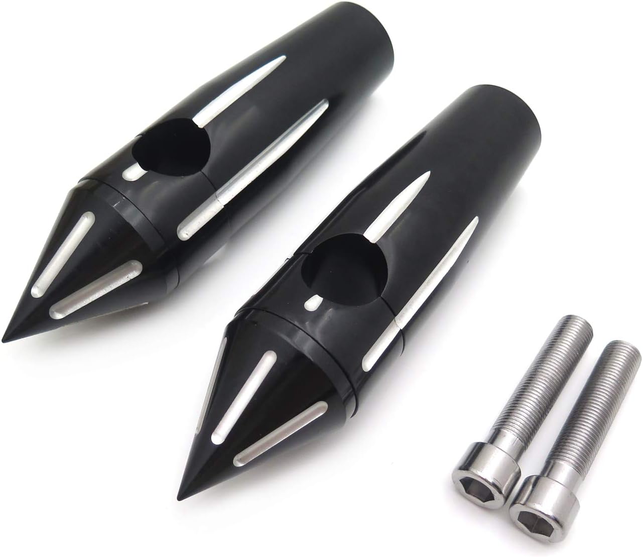 XKMT-1''Spike 4'' Handlebar Pullback Risers Compatible With Vulcan 900 Classic Custom BLACK [B00YWC4LX4]