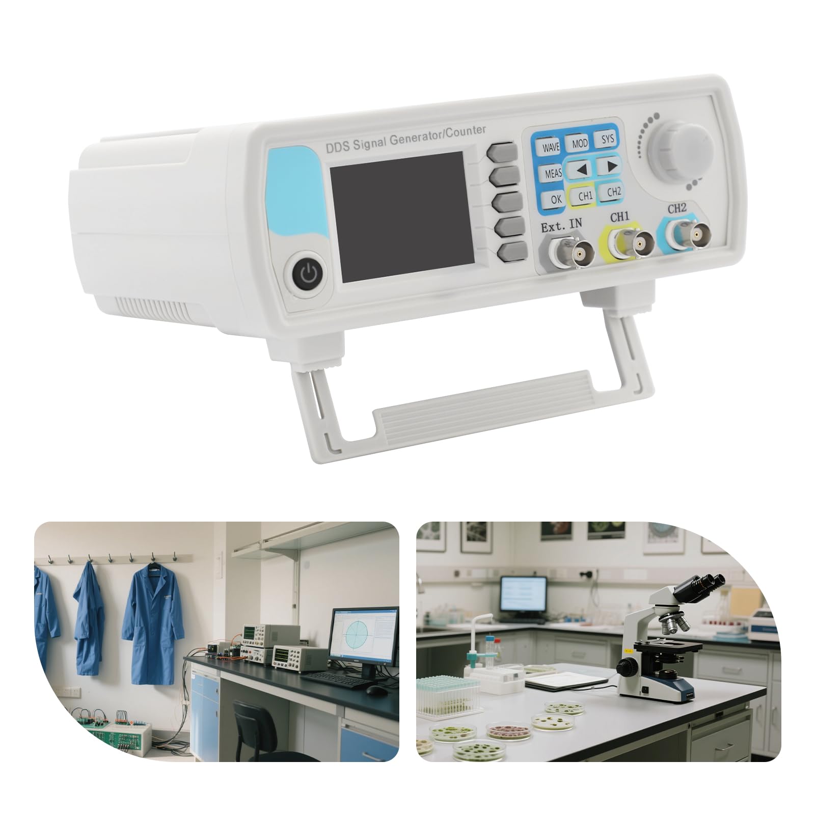 Funktionsgenerator Signalgenerator Wellenformgenerator DDSGenerator Frequenzgenerator Messgerät Laborgerät ideal für Elektroniklabore bis 15 MHz dualer Kanal 14 Bit Auflösung