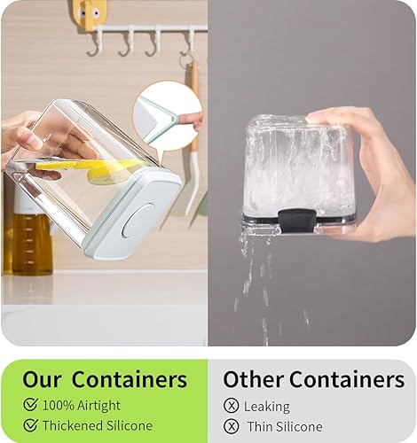 Miniatura 3 de Contenedores de almacenamiento de alimentos con tapas, 2.9 cuartos de galón, recipientes herméticos para almacenamiento de alimentos, sin BPA,