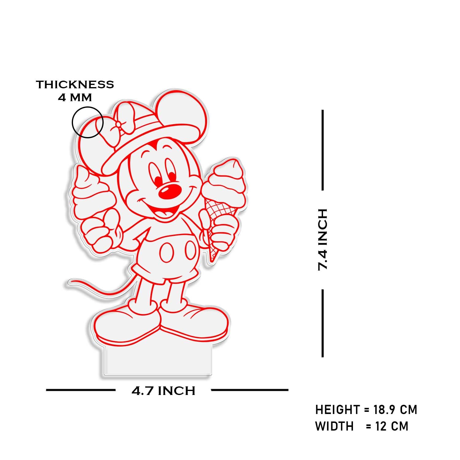 Buy GIFTMEBAZAR 3D Illusion Mickey Mouse LED Nightlight for Kids