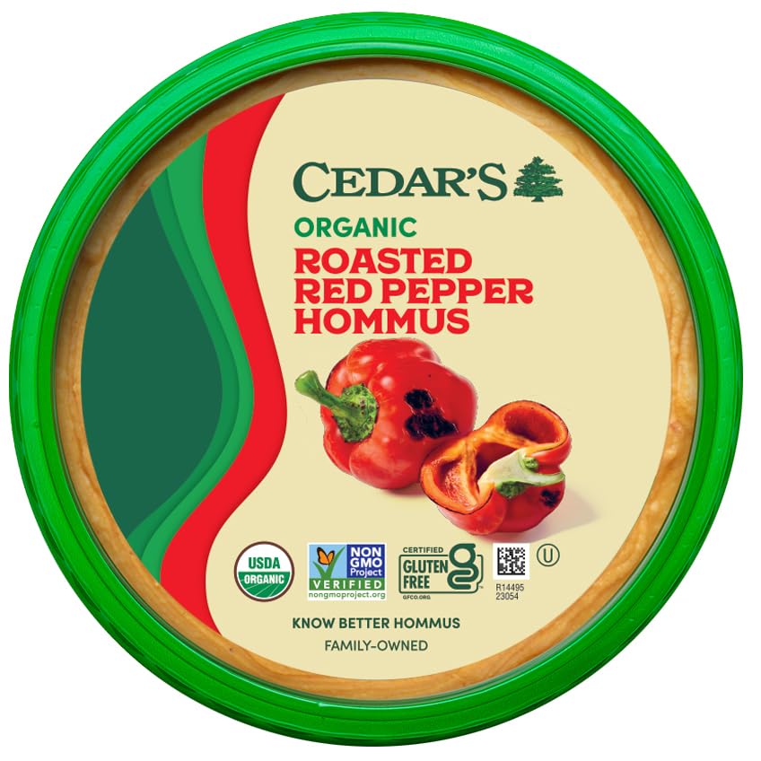 Cedar's Foods, Organic Roasted Red Pepper Hommus, 16 Oz