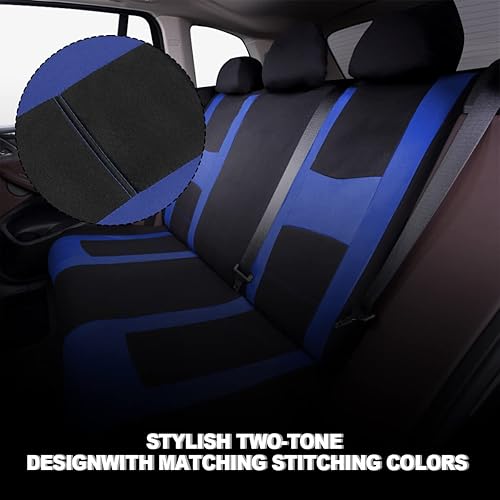 Miniatura 5 de zipelo Juego completo de 9 fundas de asiento de automóvil fundas de asiento delantero con funda de asiento trasero a juego para automóviles