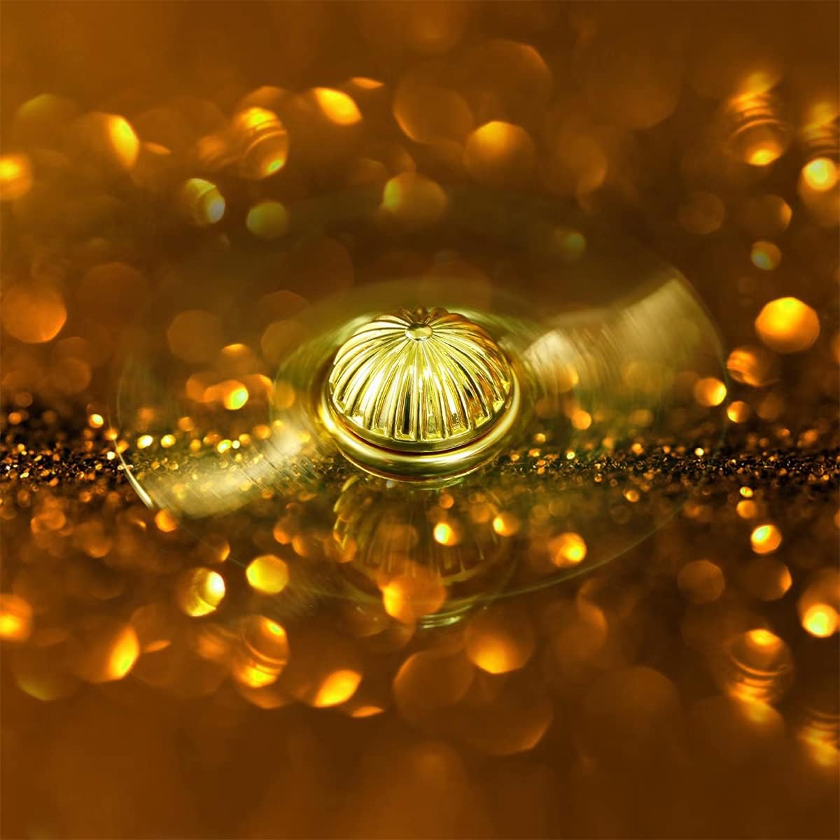Gold Fidget Spinner Magic Orb Anxiety Toys Stress Relief Reducer Fidget Hand Spinner Toy Finger Spinners Toy Focus Fidgeting Restless Novelty Gift for Adults Kids