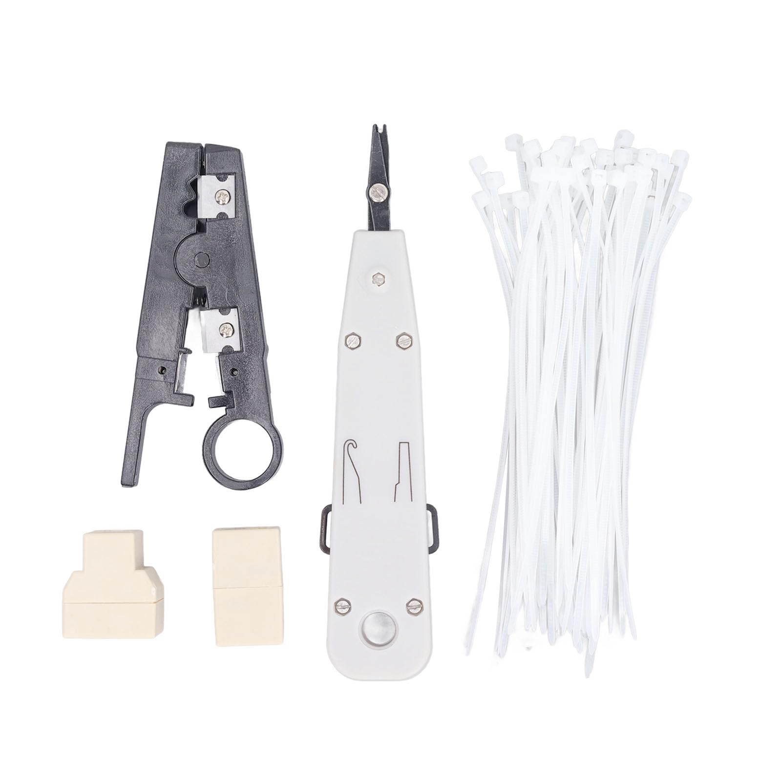 RJ45-Crimpwerkzeug-Set, RJ45, CAT6, CAT5E, RJ11, 12 Anschlüsse, Crimp-Werkzeug-Set zum Schneiden, Abisolieren und Crimpen von Twisted-Pair-, Ethernet-, Rj45-Sprach- und