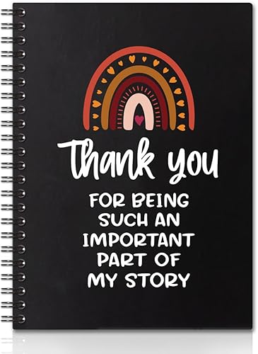 Thank You for Being Such Important Part of My Story - Cuadernos en espiral de tapa dura de 160 páginas, regalos de agradecimiento para profesores,
