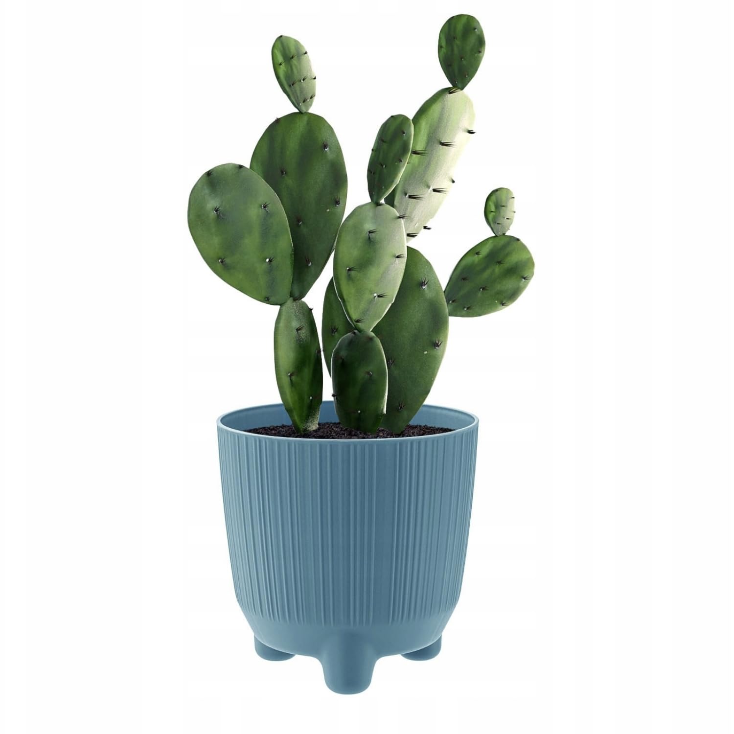 B2c Scandinavian Blue Plant Pots Indoor Outdoor Plastic Flowerpot Small Medium Large Ryfo 6 Colours (, 17Cm)