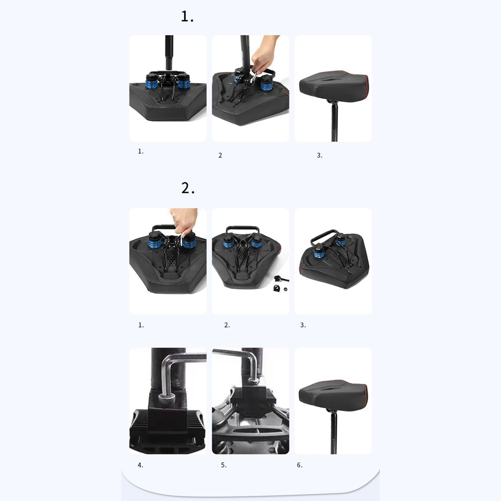 Asiento de bicicleta de montaña, acolchado y cómodo con absorción de impactos, accesorios de ciclismo ergonómicos y gruesos para montar al aire libre, viajes, excursiones
