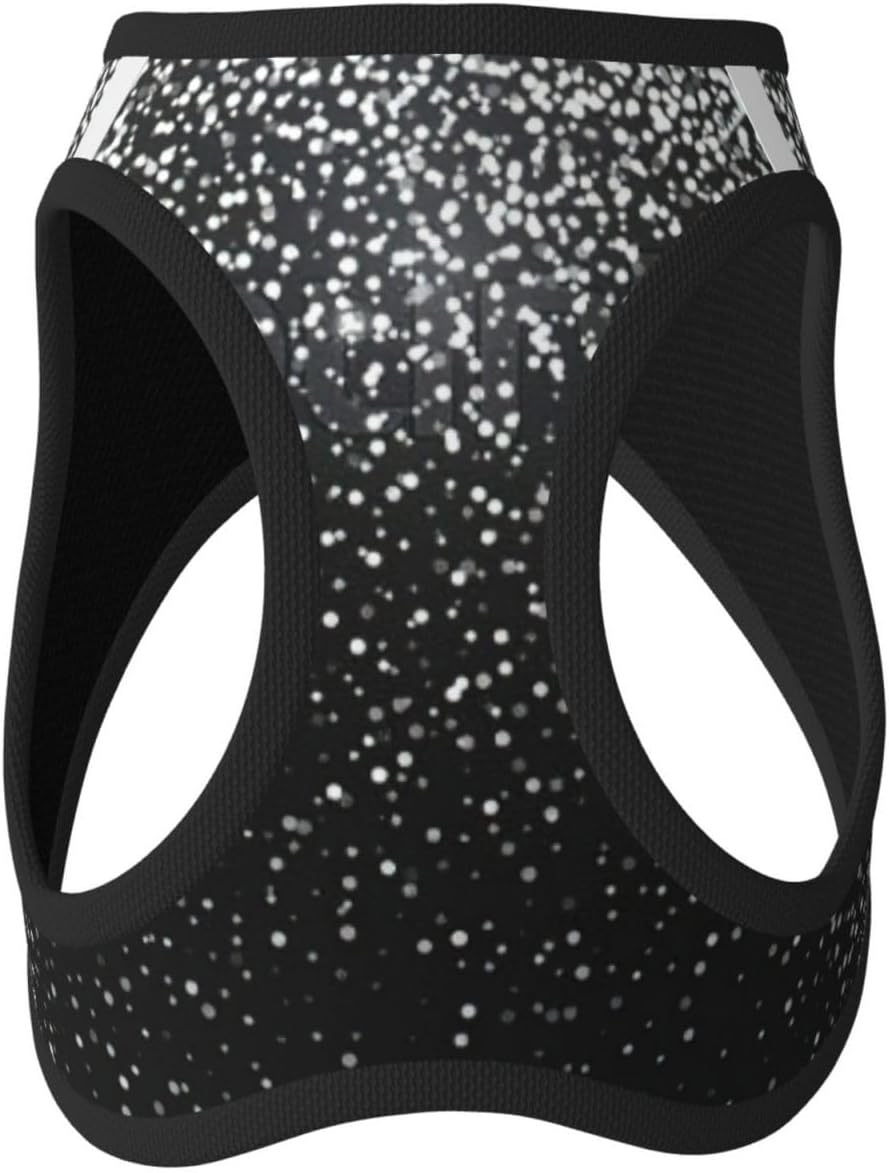 Arnés de verano para cachorros con estampado de purpurina plateada brillante con reflectante, accesorios para perros y gatos pequeños, medianos y grandes 3