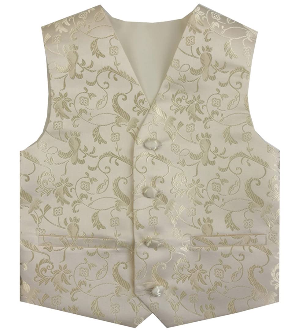ME&SLEEVE Garçon Gilet Costume De Smoking Robe Formelle Gilet + Hankie + Noeud Papillon(Ascot Cravate) pour Mariage Mariage Fille De Fleur