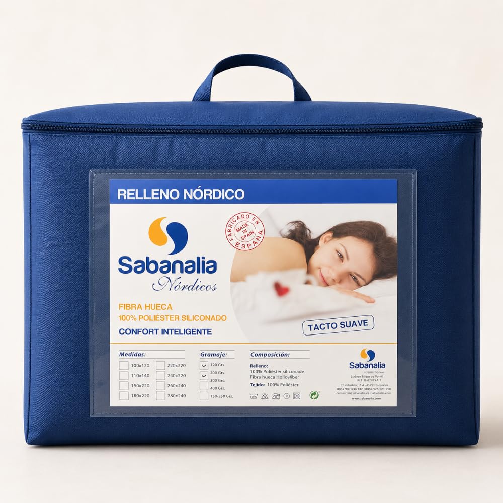 SABANALIA - Edredon Cama 135 y Edredon Cama 150 | 240x270 | Edredón nórdico de 400 g Reversible (Bicolor) | Relleno de Fibra Hueca Virgen Siliconada | Hipoalergénico | Color Gris y Gris Claro