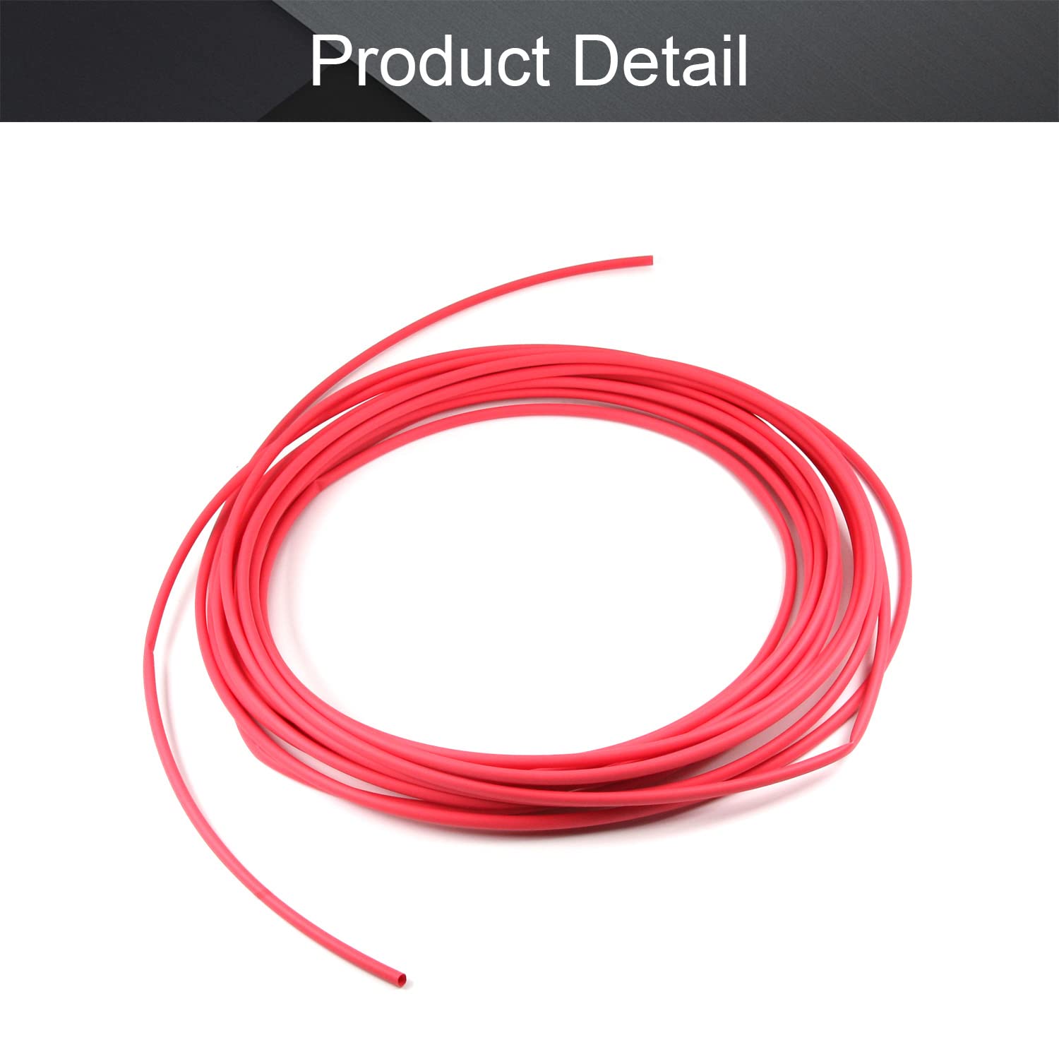 1 gaine thermorétractable, tube isolant électrique de 2,5 mm, rapport 2:1, protection de câble – Rouge (longueur : 10 m) [,4 mm]