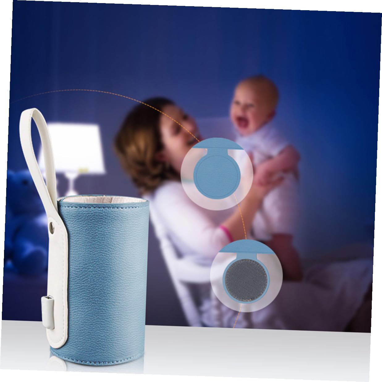 ORFOFE Portable Bottle Warmer Sleeve with USB Heating and Timer Thermally Insulated Milk Warmer for Travel and Indoor Use Fits Brew Bottles Fast and Even Temperature Control