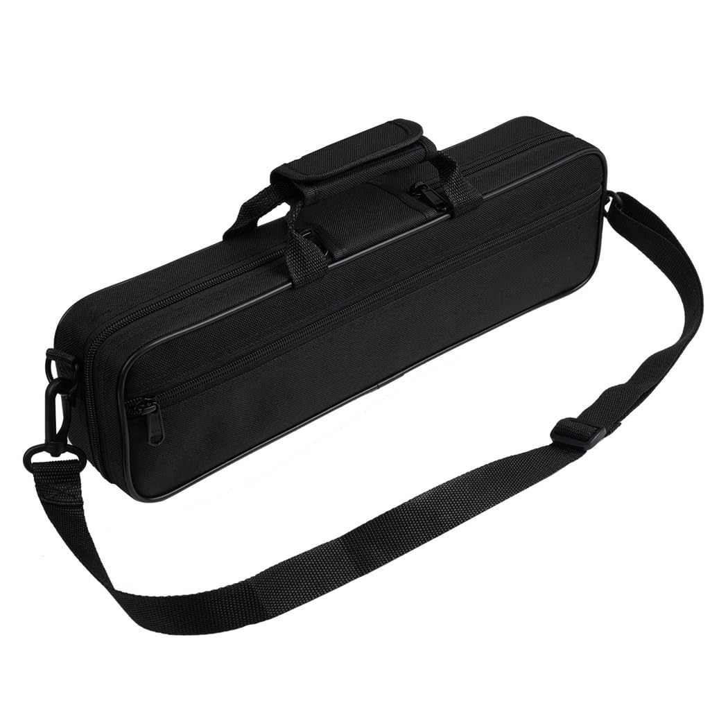 yeeplant Flute Carrying Case For 16-Hole Flutes, Oxford Cloth Storage Bag With Adjustable Strap, Velvet Lining, Lightweight Flute Protection Box