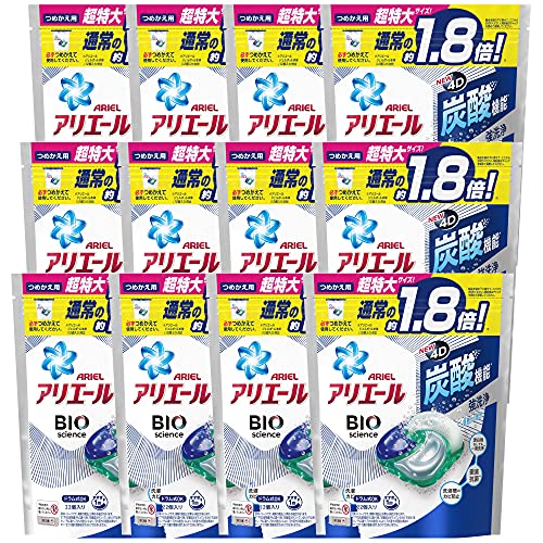 【ケース販売】アリエール ジェルボール4D 洗濯洗剤 詰め替え 22個x12袋