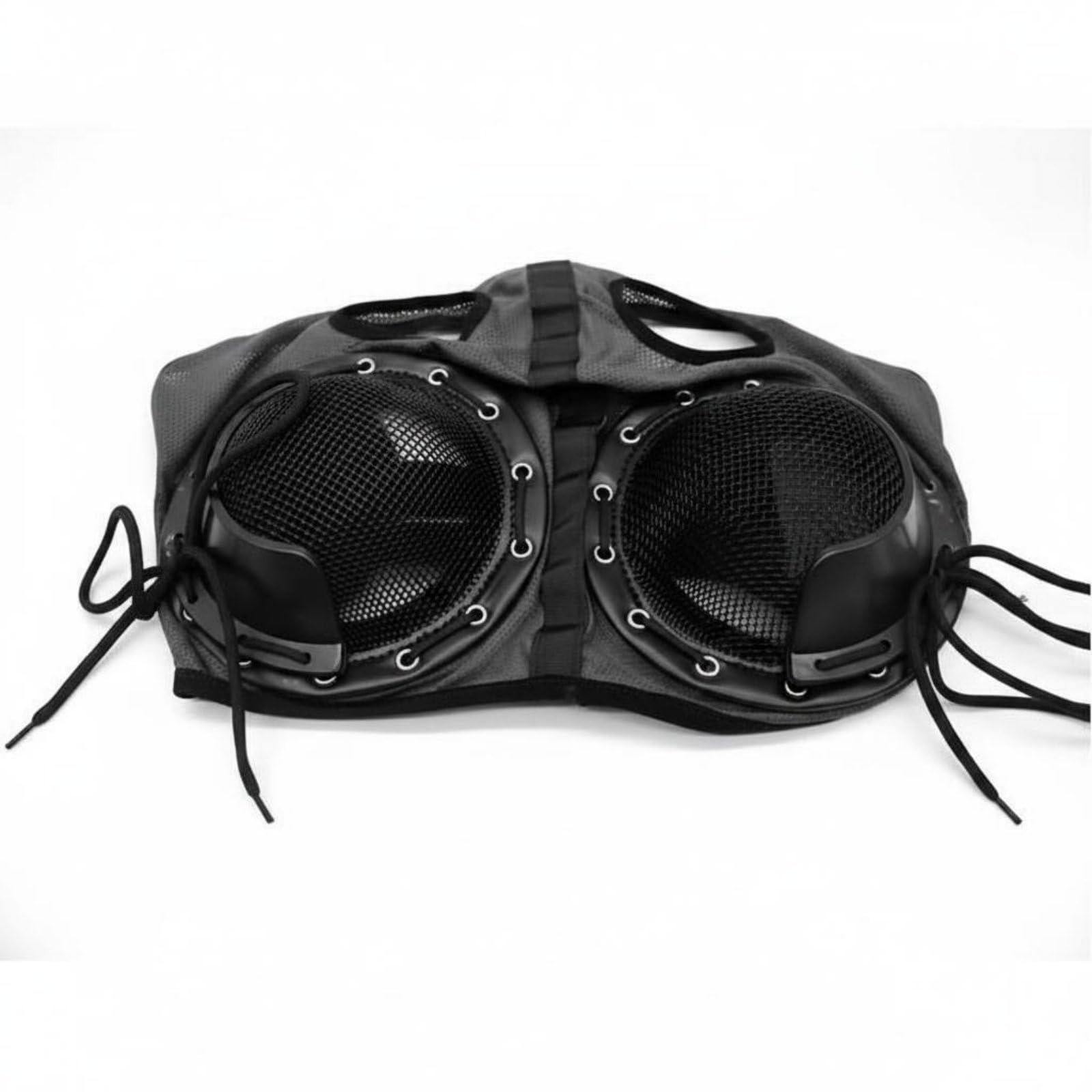 Milageto Maschera Cavallo Anti-Sabbia Traspirante Maschera Cavallo Anti-Raffica Vestibilità Sicura Attrezzatura Equina per Allenamento, Nero