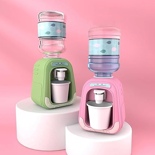 Miniatura 8 de Mini dispensador de agua de 6.4 fl oz con taza - Dispensador de bebidas simulado rosa a escala 16, diseño de interruptor de encendidoapagado, ideal