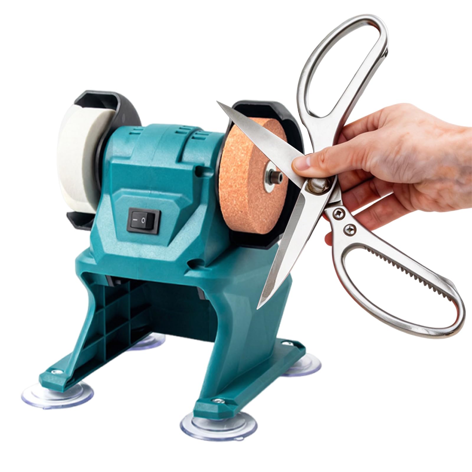Amoladora de banco eléctrica inalámbrica de 21V, multiherramienta compacta y versátil, lijadora pulidora a 5500 RPM, ideal para afilar cuchillos, taladros y eliminar óxido en acero