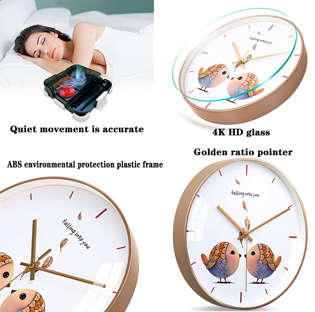 Orologio Da Parete Rotondo WANGIRO 30,5 Cm - Design Cervo, Silenzioso, Batteria - Per Cucina, Soggiorno