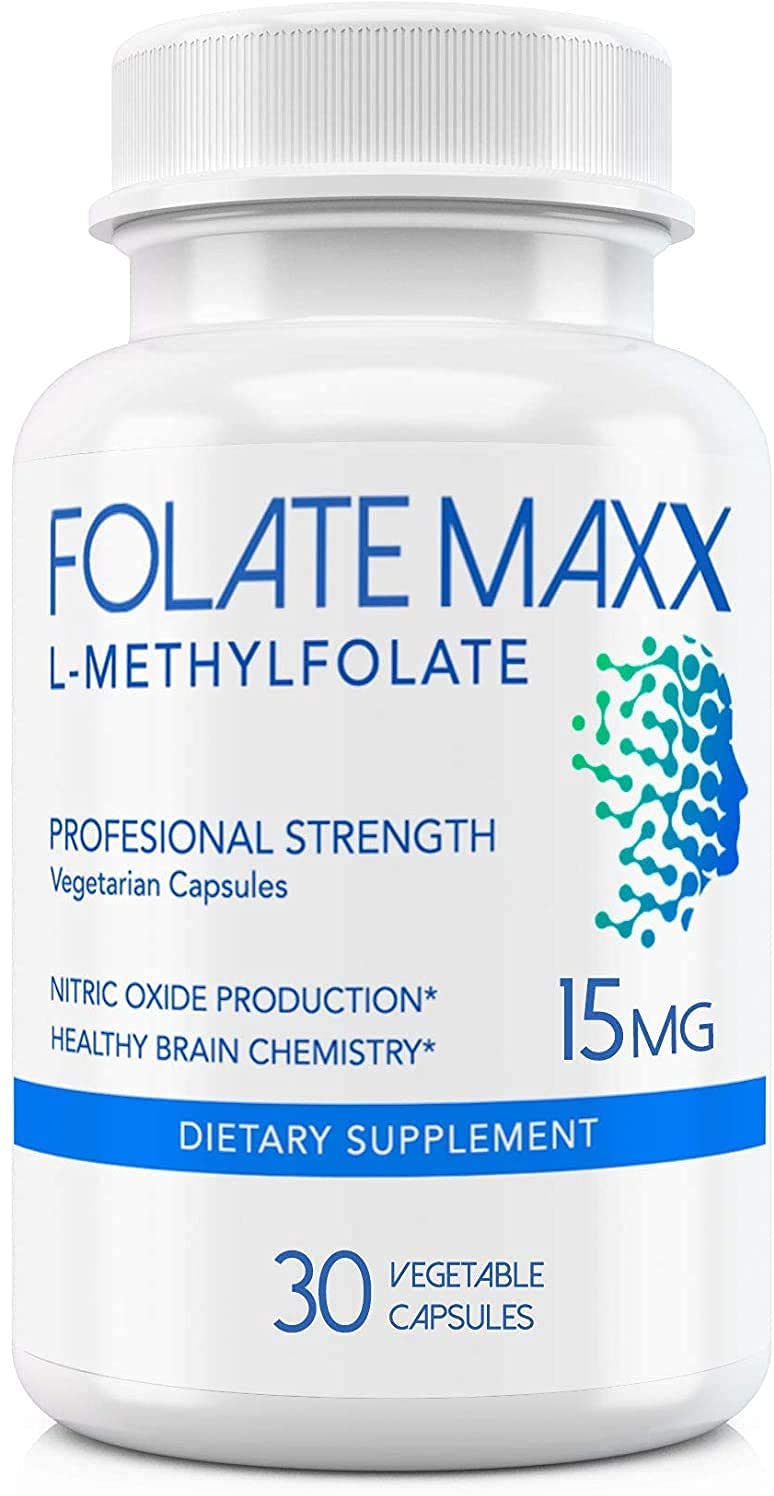 FOLATE MAXX L-Methylfolate 15 mg 30 Capsules Professional Active Non-GMO Methyl , 5-MTHF