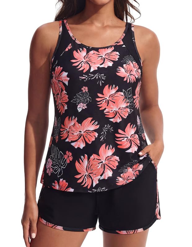Tankini pour femme gainant ventre plat avec poches et culotte haute