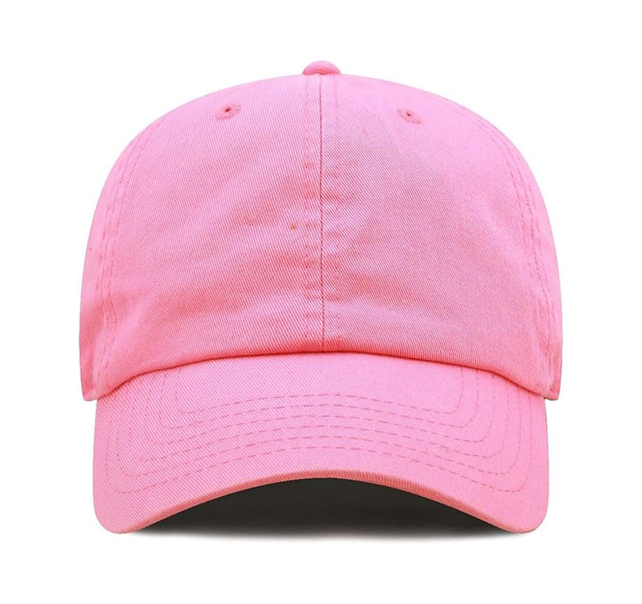 Image of Cotton Baseball Cap Dad Hat - Washed Low Profile Adjustable Hat for Men Women Casual Outdoor Running Golf
