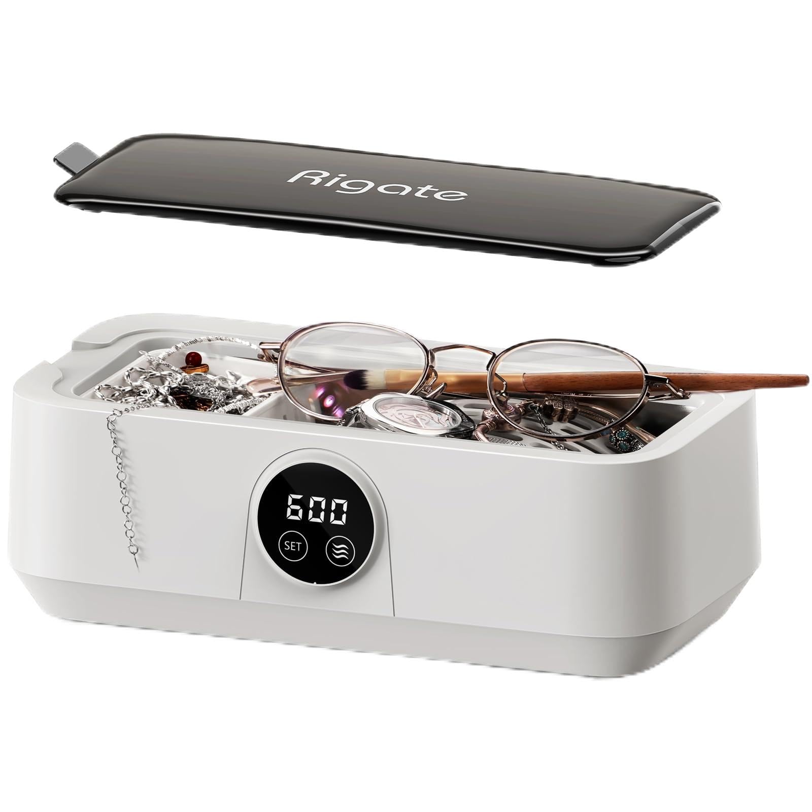 Limpiador Ultrasónico 500ml | 46kHz 360° | 10min Autónomo | Económico-Seguro | Para Joyas/Lentes/Relojes/Dentaduras Postizas | Hogar