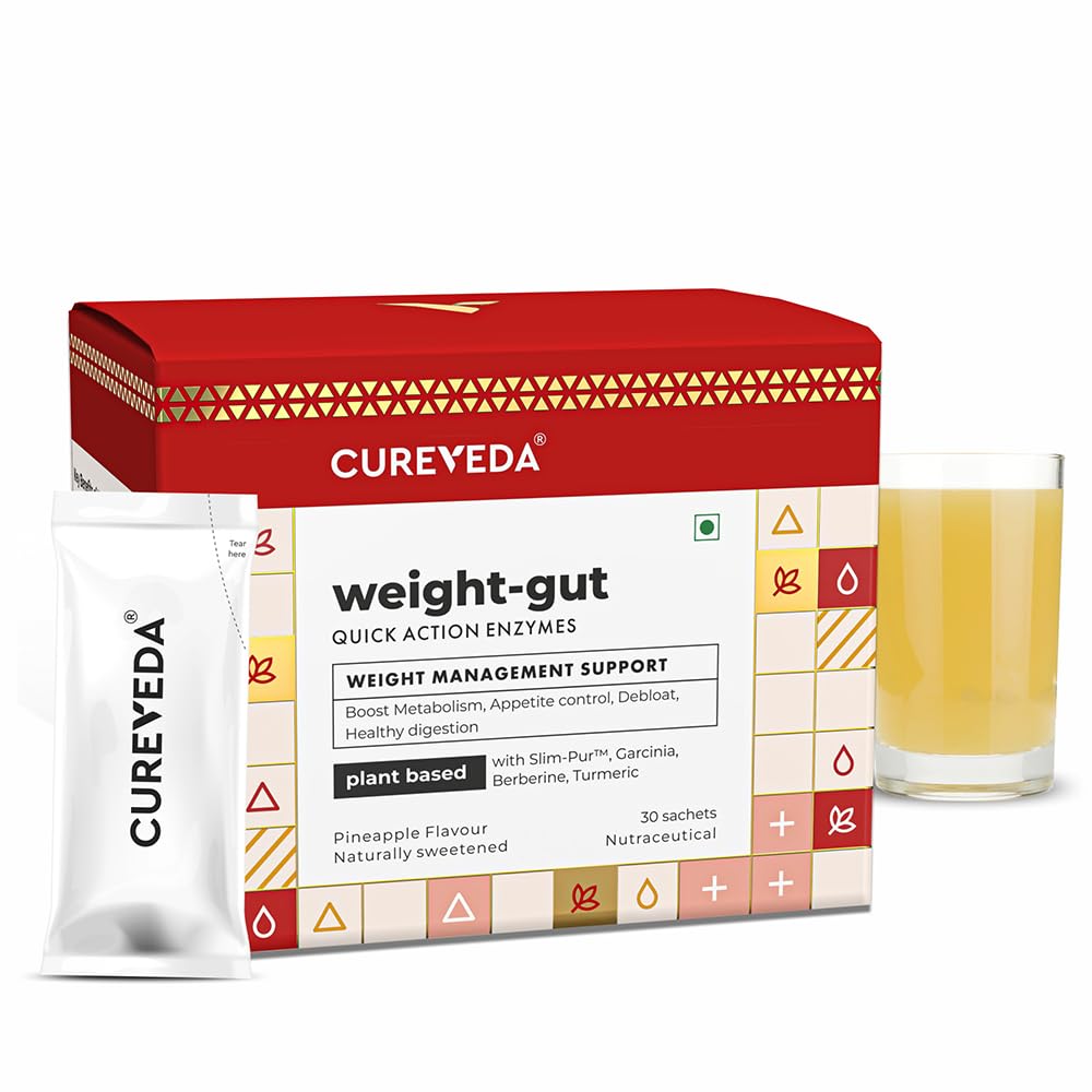 Weight Gut - Natural Weight Management | Plant Based with Slim-Pur, Berberine, Garcinia & Turmeric | Weight Loss Supplement For Women & Men | Supports Fat Burn For Weight Loss | 30 Sachets