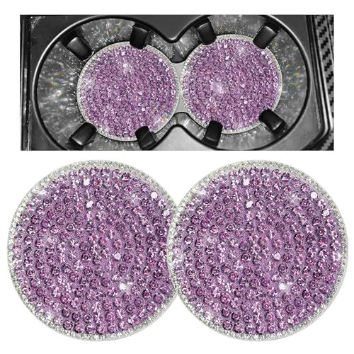 Portavasos para auto con strass, 2 piezas, 2.75 pulg miniatura 1