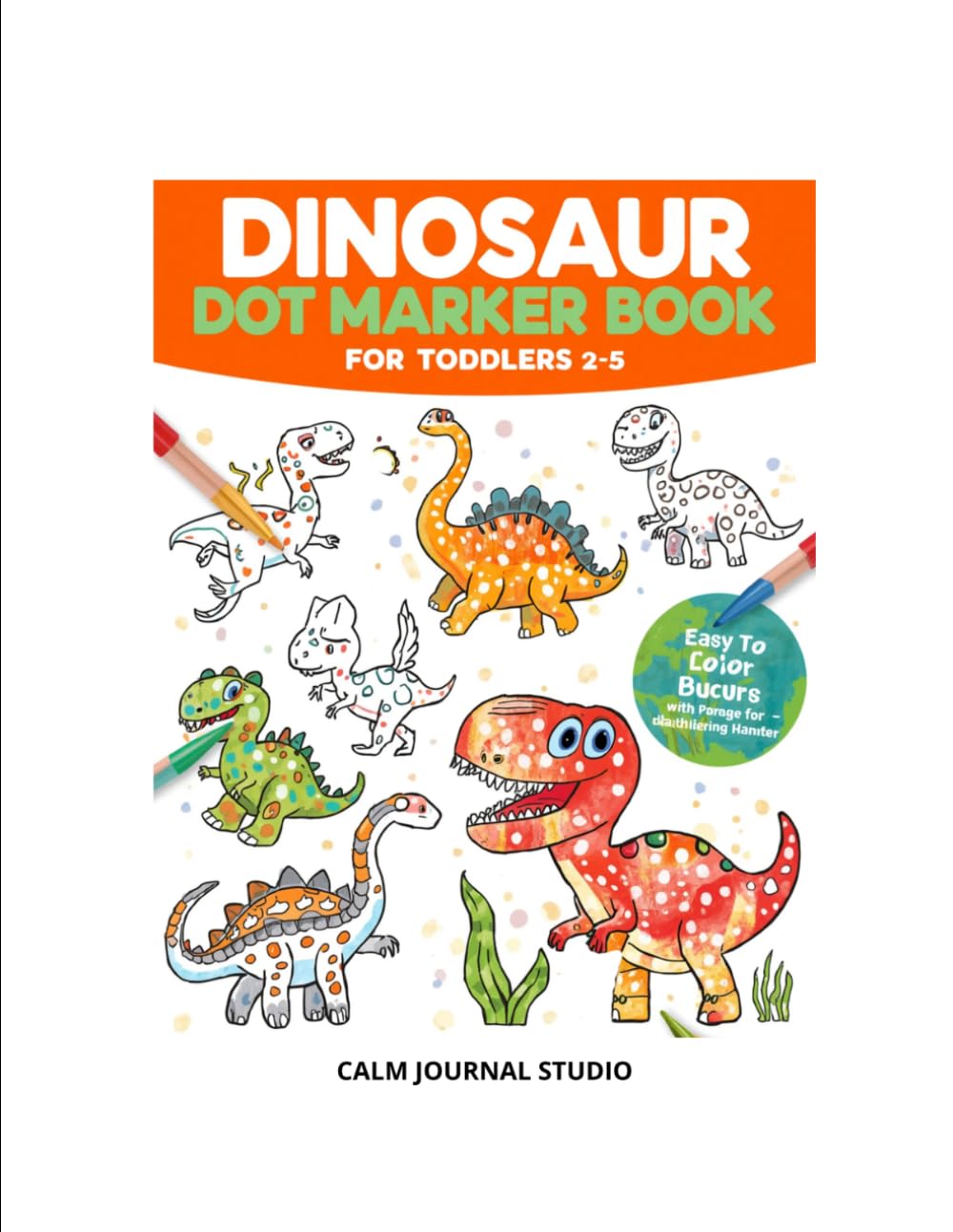 Dinosaur Dot Marker Book for Toddlers Ages 2–5: Fun and Easy Dinosaur Dot Marker Activities for Kids