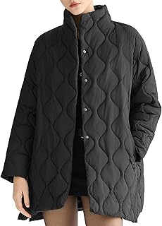 Orolay CHIIONE Womens Quilted Puffer Jacket Winter Coat Lightweight Warm Jackets Oversized Button Puffer Coat with Pockets Global Recycled Standard Global Recycled Standard Global Recycled Standard