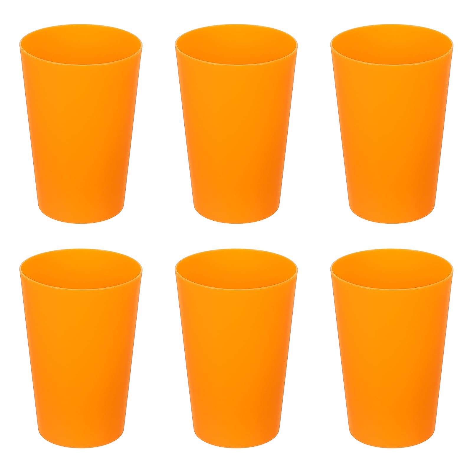 sourcing map 6 Pcs Plastic Tumblers, 8.8oz Reusable Drinking Glasses Unbreakable Water Tumblers for Home Office Outdoors Restaurant Water, Coffee, Milk, Juice, Tea, Orange