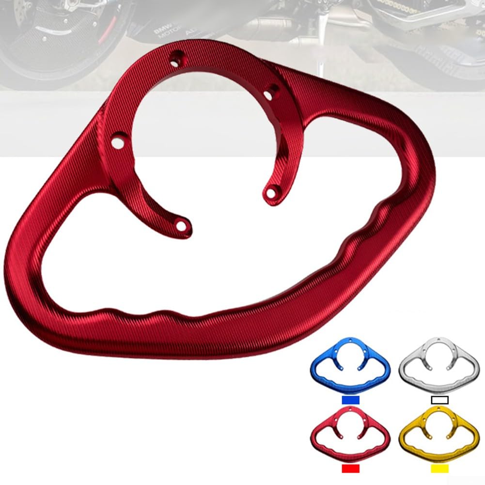 Maniglia per serbatoio carburante, per moto, adatta per BMW, Honda serie R, in lega di alluminio CNC, fornisce stabilità al passeggero e presa sicura (argento)