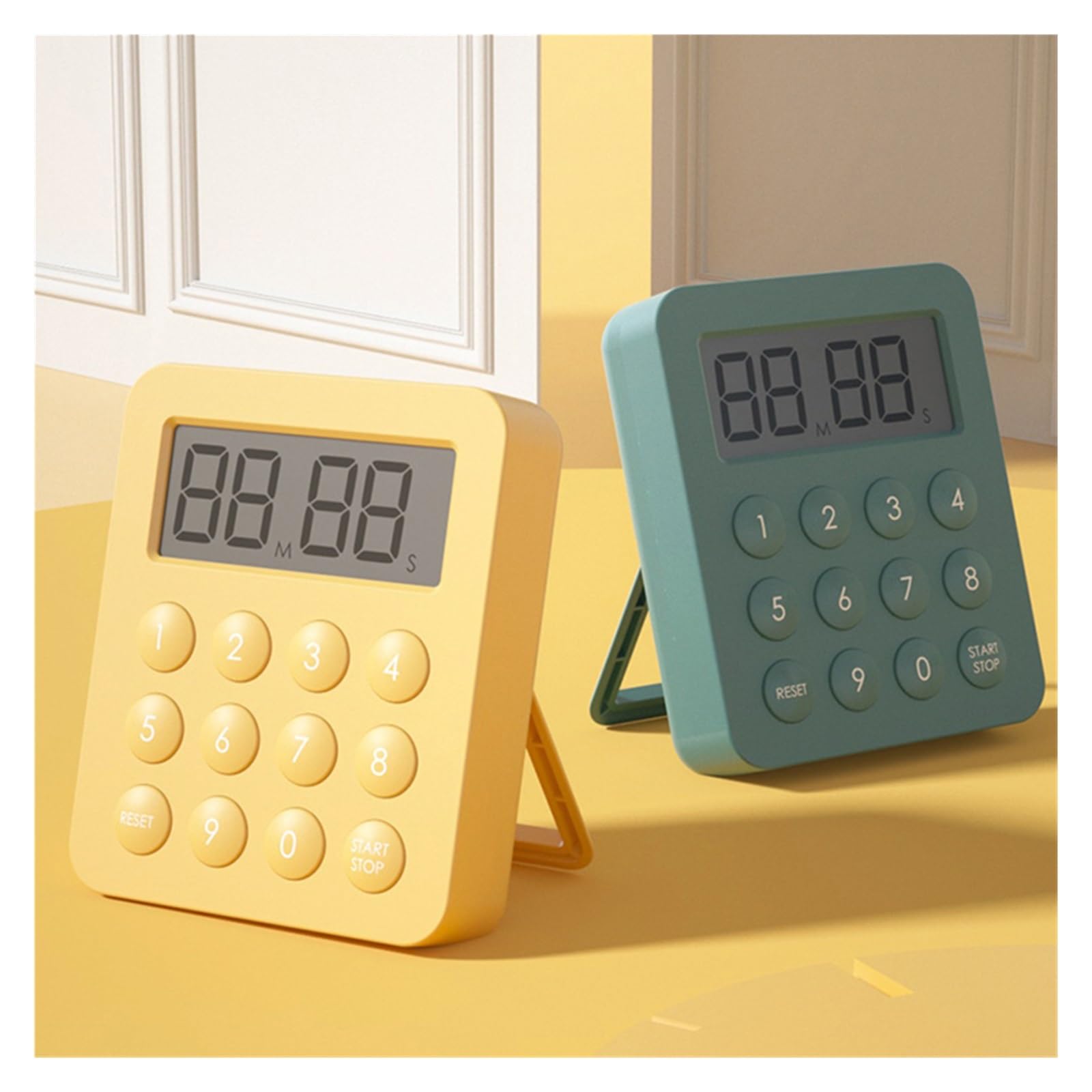 Student Timer Reminder Kitchen Baking Countdown Cooking Multifunctional Time Gadget Count Up Reliable Efficient(Yellow)