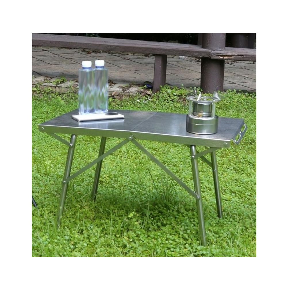 Table de pique-nique portable en métal avec rangement compact pour fête