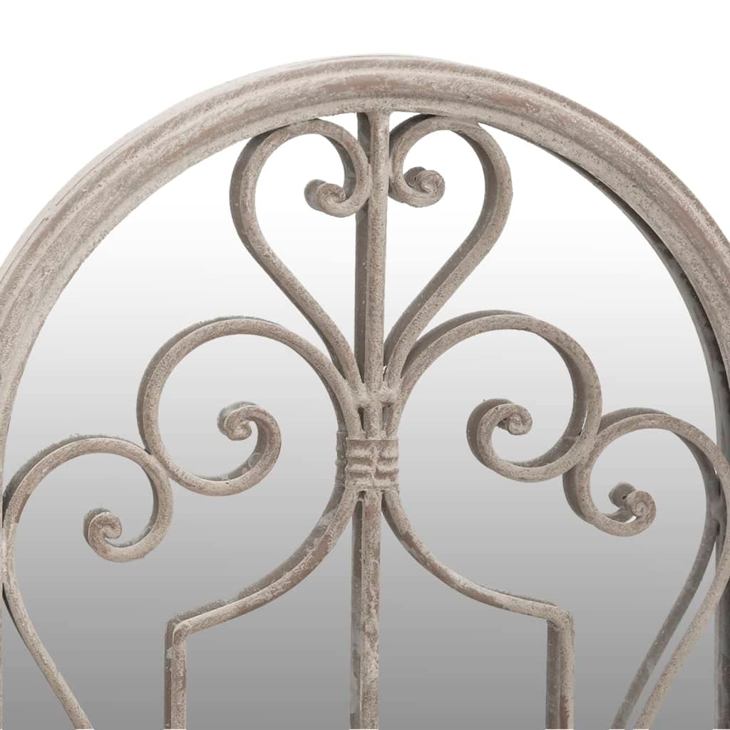 Specchio da giardino sabbia, 100 x 45 cm, in ferro con effetto ruggine, specchio da parete per esterni per giardino e terrazza, specchio decorativo per tutto il corpo per dirigere la luce e ingrandire