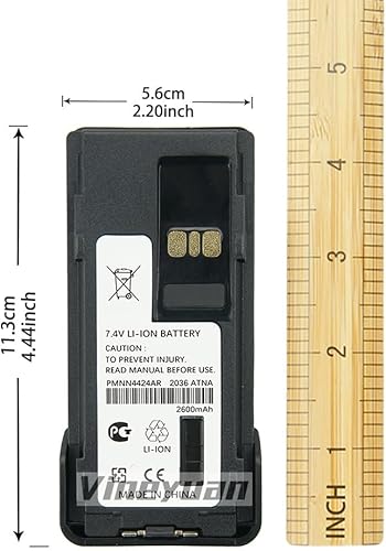 Miniatura 7 de Batería de iones de litio de 7.4V 2600mAh PMNN4424AR para Motorola APX 4000 APX 3000 APX 1000 APX 2000 Batería de radio bidireccional con clip para