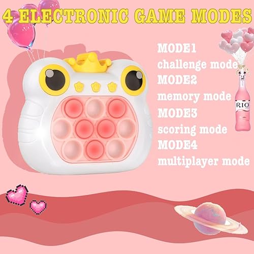 Miniatura 4 de Anpole Juguete de empuje rápido, consola de juegos de mano, máquina de consola de juegos para niños de 6 a 12 años, juguetes sensoriales para niños